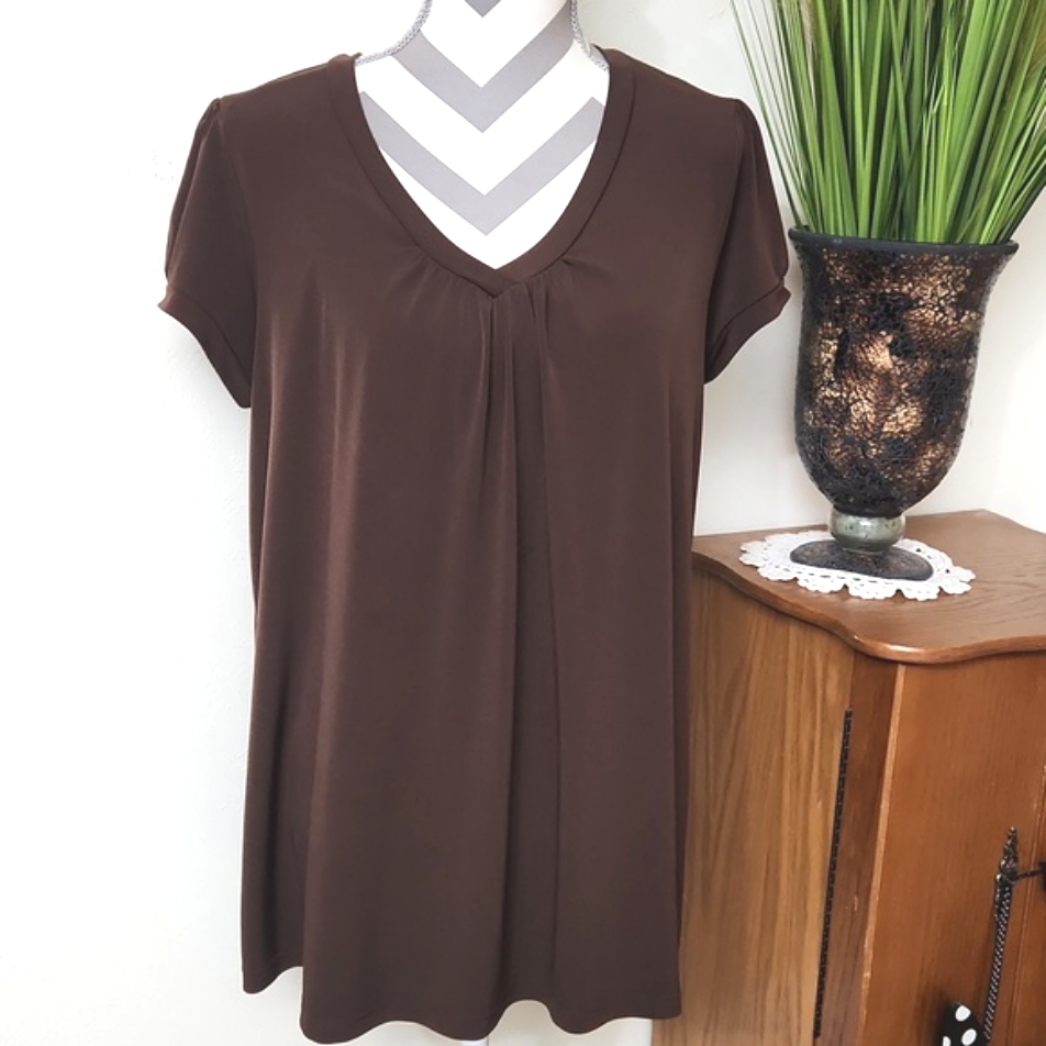 Duo Maternity Brown Blouse Top